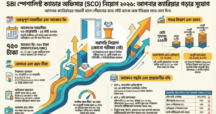 SBI SCO Recruitment 2026: 116 পদে বড় নিয়োগ, বেতন ৫০ লক্ষ পর্যন্ত! শেষ তারিখ ১৫ মার্চ